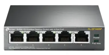 Switch TP-LINK TL-SF1005P, 5 Porturi, 4 x PoE