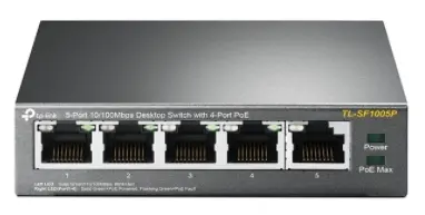 Switch TP-LINK TL-SF1005P, 5 Porturi, 4 x PoE