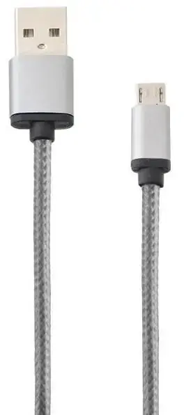 Cablu de date Lemontti LCMICRUSB15, MicroUSB, 1.5m (Gri)