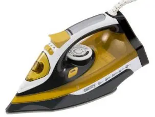 Fier de calcat Camry CR 5029, 2400 W, Calcare verticala, Anticalcar, Autocuratare (Alb/Galben)