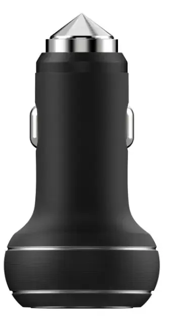 Incarcator Auto Devia Thor DVTHIA2USBB, Dual USB (Negru)