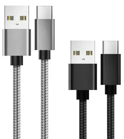 Set cabluri de date Lemontti LSETCTYPC2, Type-C, 0.5 m + 1 m (Gri/Negru)