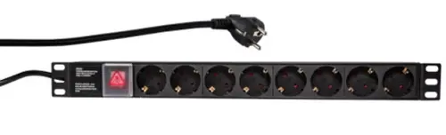 Prelungitor LogiLink PDU8C01, 8 prize, 2m (Negru)