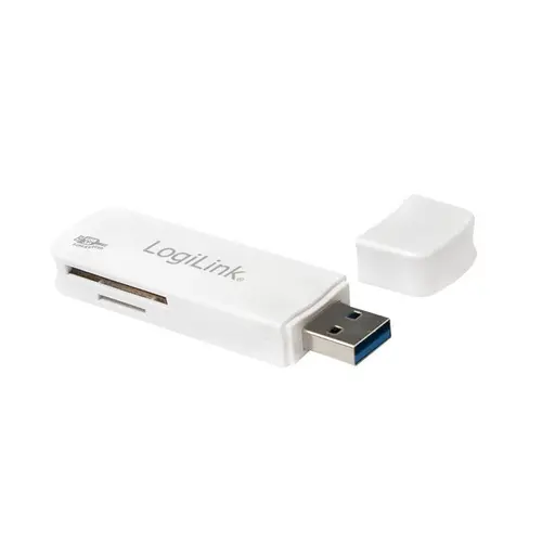 Card reader LOGILINK CR0034A, interfata USB 3.0, SD/microSD (Alb)