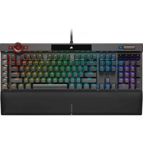 Tastatura Gaming Mecanica Corsair K100 RGB Optical OPX Switch, USB (Negru)