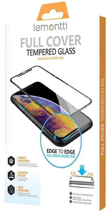 Folie Protectie Sticla Temperata Lemontti Full Fit LEMFSFFA12BK pentru Samsung Galaxy A12 (Transparent/Negru)
