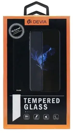 Folie Protectie Sticla Temperata Devia Frame DVFSTS21PBK pentru Samsung Galaxy S21 Plus (Transparent/Negru)