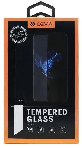 Folie Protectie Sticla Temperata Devia Frame DVFSTS21PBK pentru Samsung Galaxy S21 Plus (Transparent/Negru)