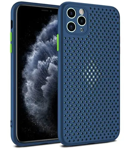 Protectie Spate Lemontti Bubble LEMHBIXIIPMABS pentru Apple iPhone Pro Max (Albastru)