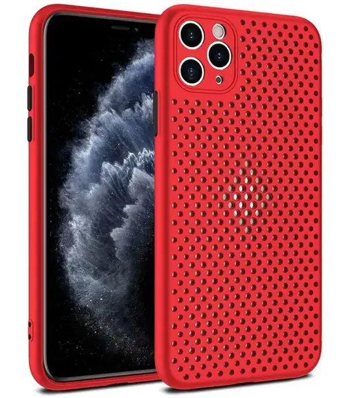 Protectie Spate Lemontti Bubble LEMHBIXIIPMR pentru Apple iPhone Pro Max (Rosu)