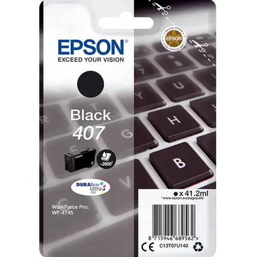 Cartus Cerneala Epson C13T07U140 WF-4745 Series, aprox. 2600 pagini, 41.2 ml (Negru)