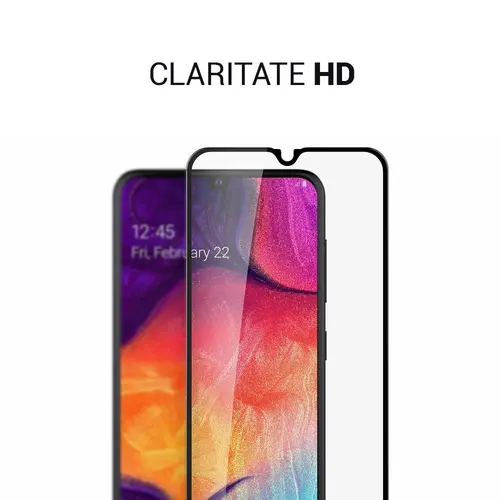 Folie Sticla Lemontti Full Fit pentru Samsung Galaxy A22 5G, 0.33mm, 9H (Negru)