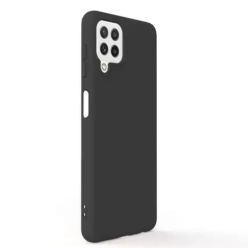 Husa Protectie Spate Lemontti Silky pentru Samsung Galaxy A22 4G, Silicon (Negru)