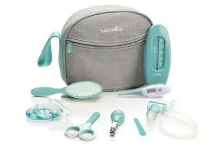 Set pentru ingrijire Babymoov Aqua, 9 Piese (Alb/Albastru)