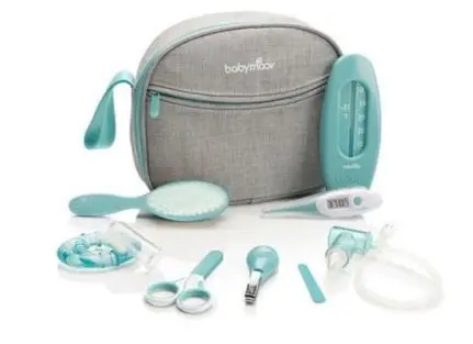 Set pentru ingrijire Babymoov Aqua, 9 Piese (Alb/Albastru)