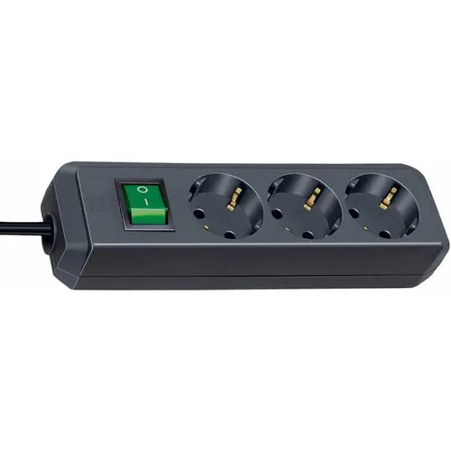 Prelungitor cu priza multipla, 3 posturi, 1.5m, Switch, Eco-Line, Brennestuhl