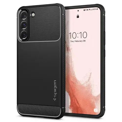 Carcasa Spigen Rugged Armor compatibila cu Samsung Galaxy S22 Matte Black