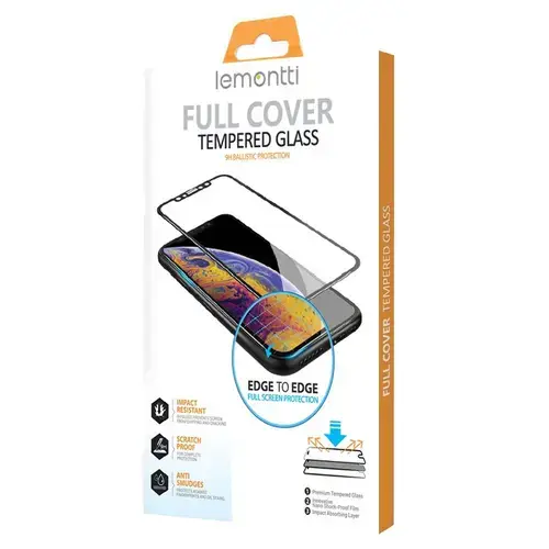 Folie Lemontti Sticla Full Fit compatibila cu Oppo A95, Black, 1 fata, 9H, 0.33mm