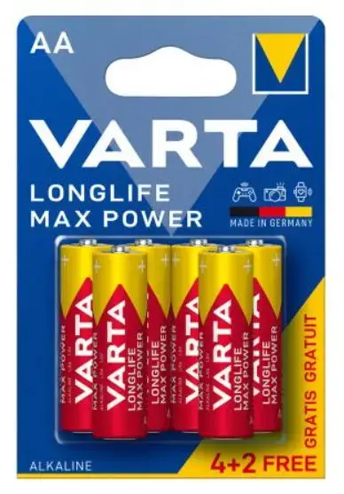 Set 6 baterii VARTA ALCALINA LR06 MAX POWER BL