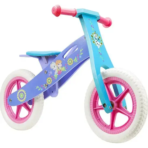 Bicicleta fara pedale din lemn Seven-Frozen, Mov/Albastru