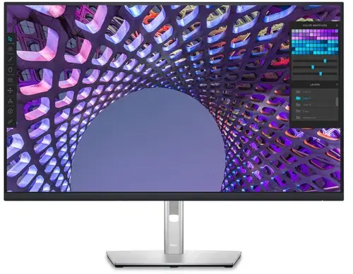 Monitor IPS LED Dell 31.5inch P3223QE, Ultra HD (3840x2160), HDMI, DisplayPort, Retea, Pivot (Negru/Argintiu)