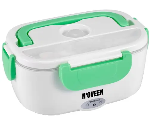 Cutie electrica Noveen pentru incalzirea pranzului LB330 Mint, 40 W, 1.1 L (Alb/Verde)