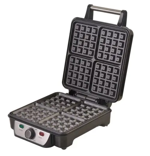 Aparat pentru vafe Camry CR3025, 1150 W, 4 Vafe (Negru)
