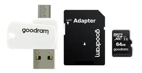 Card de memorie GoodRam All In One microSDHC, 64GB, Class 10 + adaptor SD + card reader USB