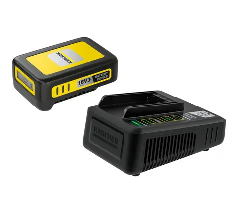 Acumulator cu incarcator Karcher STARTER KIT BATTERY POWER 18/25, 18V, 2.5 Ah (Negru/Galben)