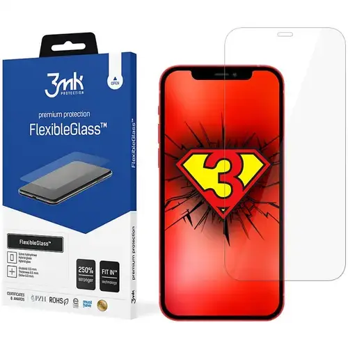 Folie de protectie 3MK FlexibleGlass pentru Apple iPhone 12 / Apple iPhone 12 Pro (Transparent)