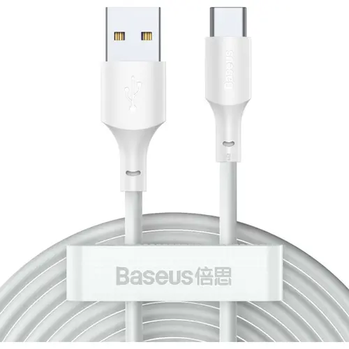 Cablu de date Baseus TZCATZJ-02, USB - USB Type-C, 1.5 m, 40W, 5A,  Alb