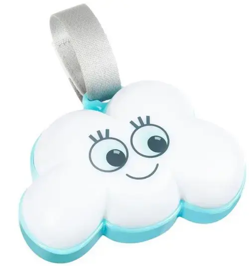 Lampa de veghe muzicala Badabulle Norisor pufos B015006 (Alb/Albastru)