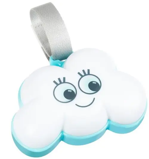 Lampa de veghe muzicala Badabulle Norisor pufos B015006 (Alb/Albastru)