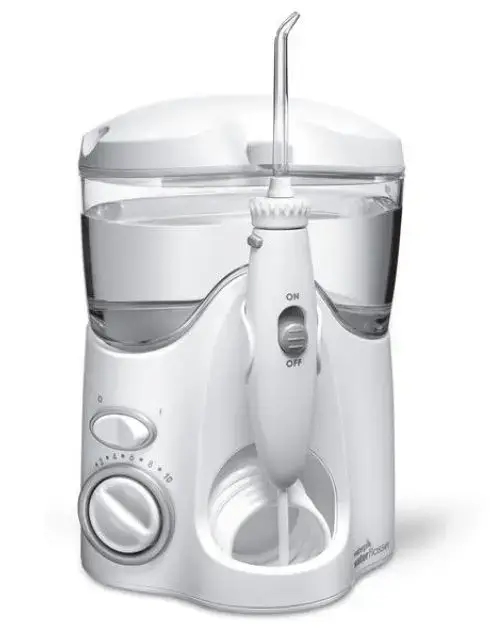 Irigator bucal Waterpik Ultra WP-100, 10 setari presiune, 1200-1400 pulsatii/min (Alb)