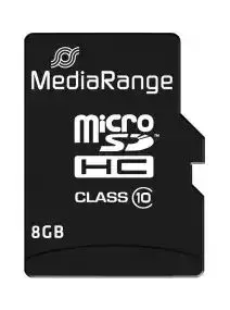Card de memorie MediaRange MicroSDHC,  8GB, Clasa 10 + Adaptor SD