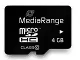Card de memorie MediaRange MicroSDHC, 4GB, Clasa 10 + Adaptor SD