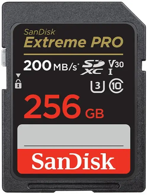 Card de memorie SanDisk Extreme Pro SDXC, 256GB, UHS-I U3, Clasa 10, V30