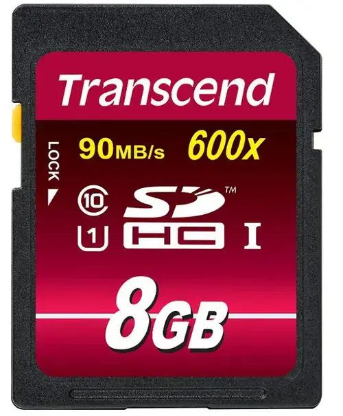 Card de memorie Transcend SDHC, 8GB, UHS-I U1, 600x, Clasa 10