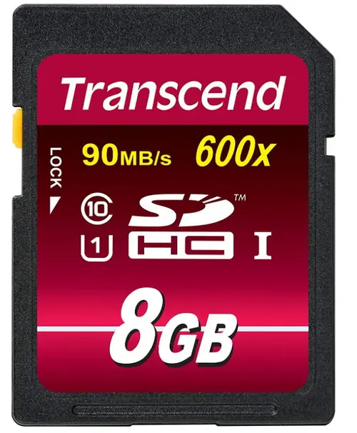 Card de memorie Transcend SDHC, 8GB, UHS-I U1, 600x, Clasa 10