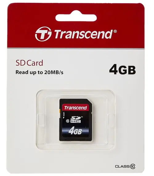 Card de memorie Transcend SDHC, 4GB, Clasa 10