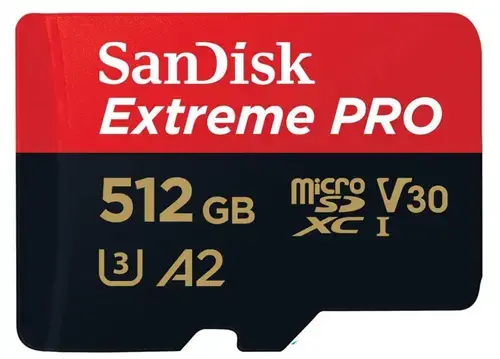 Card de memorie SanDisk Extreme PRO microSDXC SDSQXCD-512G-GN6MA, 512GB, A2, UHS-I U3, V30 + Adaptor SD