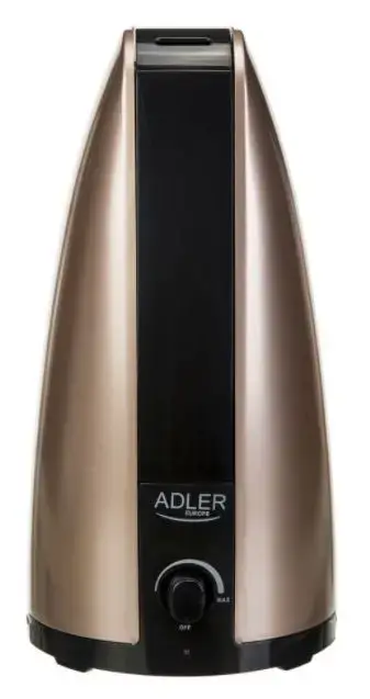 Umidificator de Aer Adler AD7954, 1 L, 18 W, 100 ml/h, Functionare silentioasa (Negru/Auriu)