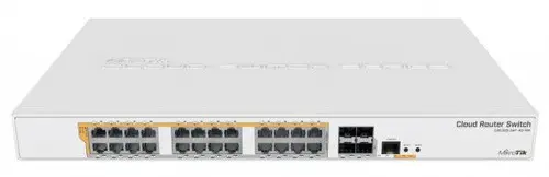 Switch MikroTik CRS328-24P-4S+RM, 24 porturi, Gigabit