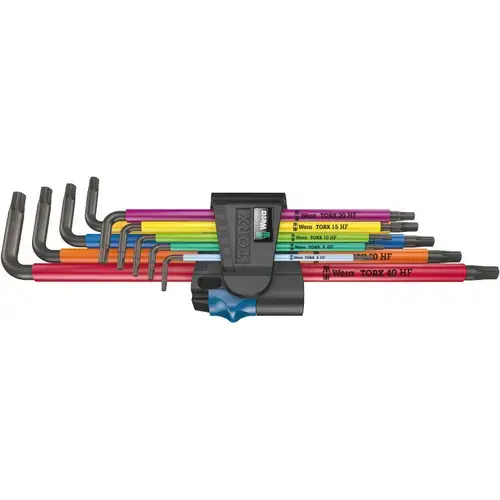 Set chei imbus cu profil torx, TX8-TX40, 9 bucati, Wera 967/9 XL Multicolor HF