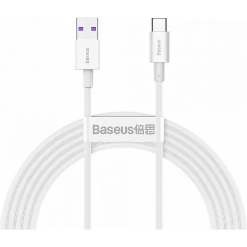 Cablu de date Baseus Superior Series, USB - USB Type-C, 2 m, 66W, Alb