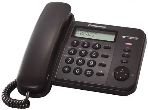 Telefon Fix Panasonic KX-TS560FXB, Caller ID (Negru)