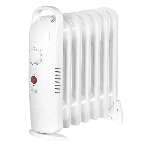 Calorifer electric cu ulei Teesa TSA8035, 800 W, 7 Elementi, Termostat reglabil, Control automat temperatura (Alb)