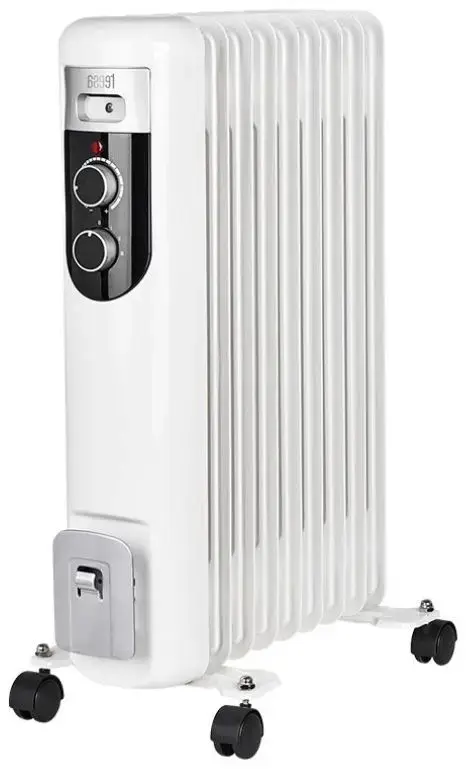 Calorifer electric cu ulei Teesa TSA8036, 2000 W, 9 Elementi, 3 Trepte putere, Termostat reglabil, Control automat temperatura (Alb/Negru)