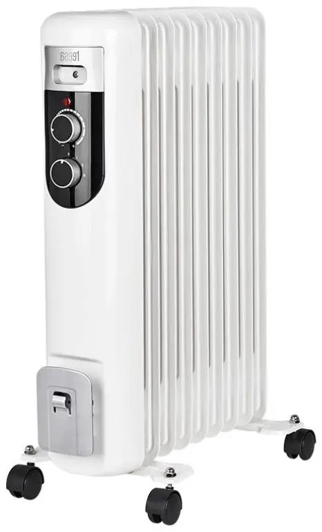 Calorifer electric cu ulei Teesa TSA8036, 2000 W, 9 Elementi, 3 Trepte putere, Termostat reglabil, Control automat temperatura (Alb/Negru)