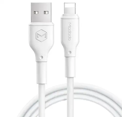 Cablu de date Mcdodo White Series CA-7270, Lightning, 1.2 m (Alb)